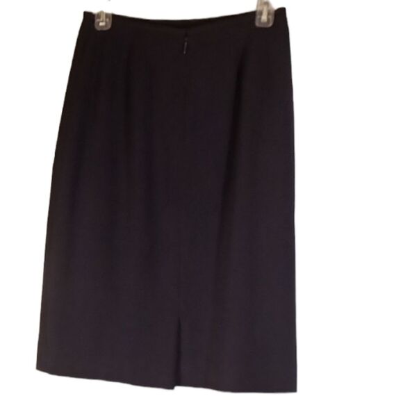 Kasper Petite Navy Blue Career Pencil Skirt Sz 4P - Picture 2 of 4